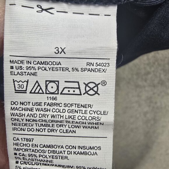 Breathe On Women’s Hoodie Navy Blue Go-Dry Long Sleeve Lightweight 3X Size - Picture 5 of 7